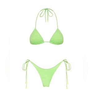 Triangl Lime Sparkle Bikini Set